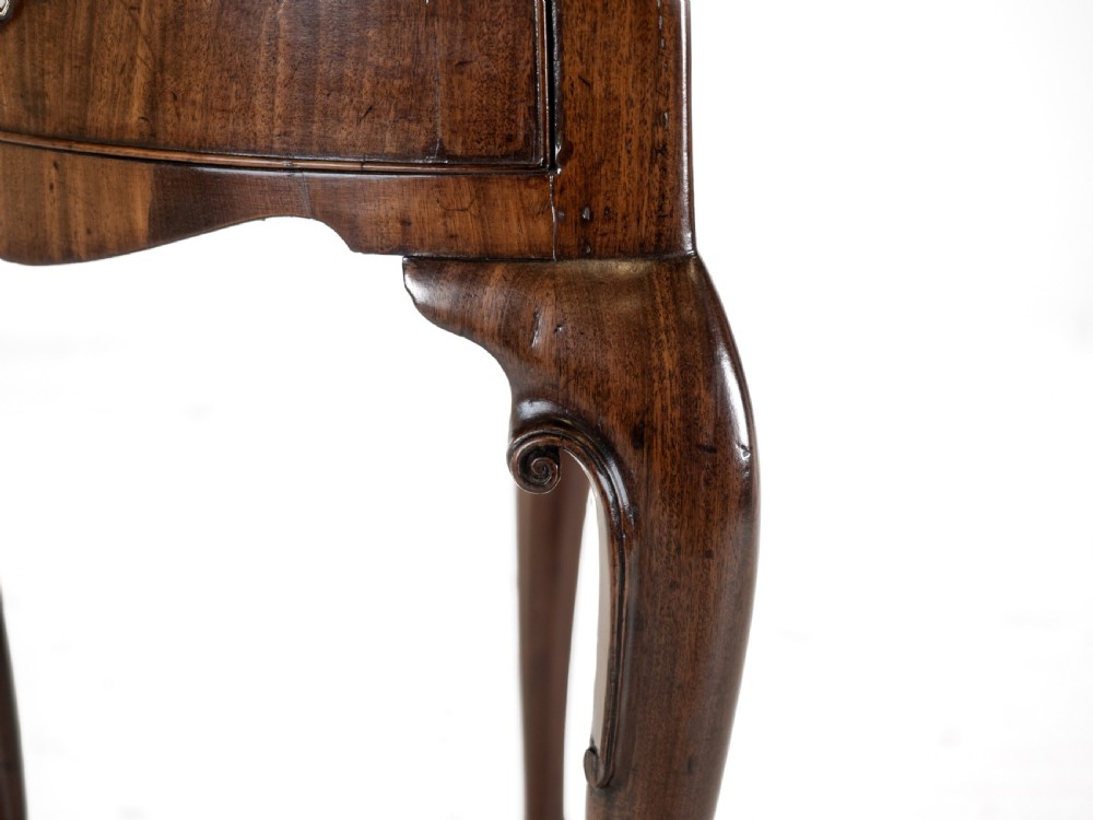 George II Cuban Mahogany Demi-Lune Fold-Over Tea Table with Twin Swing-Out Drawers, c.1750 View XXI