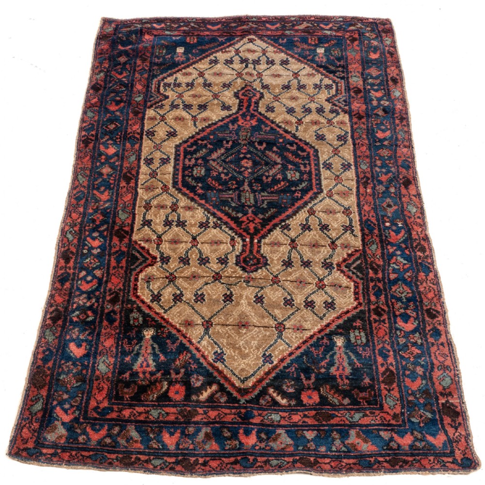 Antique Hamadan Rug, West Persian, Handwoven Wool Carpet, Circa 1920, 7' × 4'4