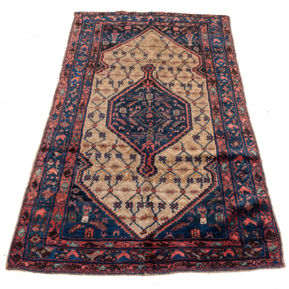 Antique Hamadan Rug, West Persian, Handwoven Wool Carpet, Circa 1920, 7' × 4'4