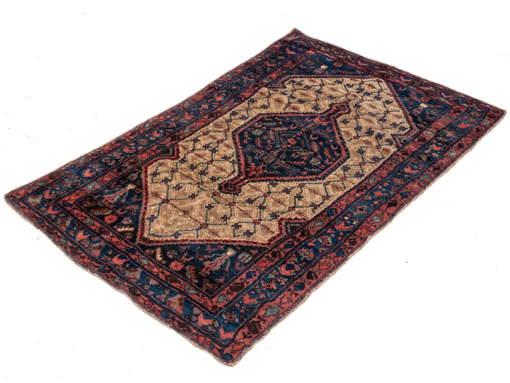 Antique Hamadan Rug, West Persian, Handwoven Wool Carpet, Circa 1920, 7' × 4'4