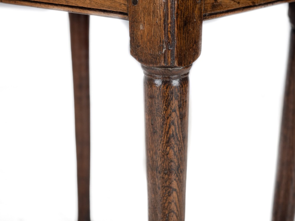 Late 17th to Early 18th Century Elm and Oak Pad-Foot Country Side Table with Drawer (Circa 1690–1720) View XI