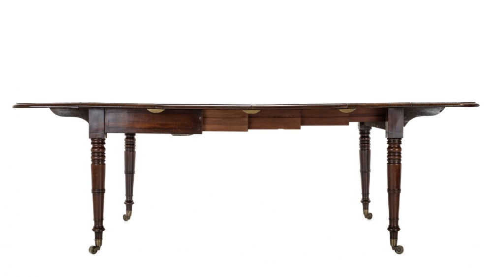 Regency Metamorphic Mahogany & Ebony-Inlaid Extending Dining Table, c.1820 – Expands to 7ft 6in, Seats 8 View XV