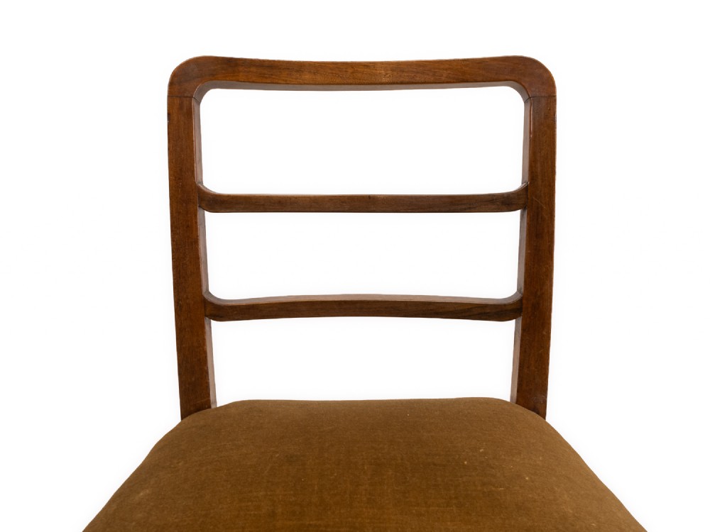 Pair of English Art Deco Solid Mahogany Dining Chairs, c.1935 View VI