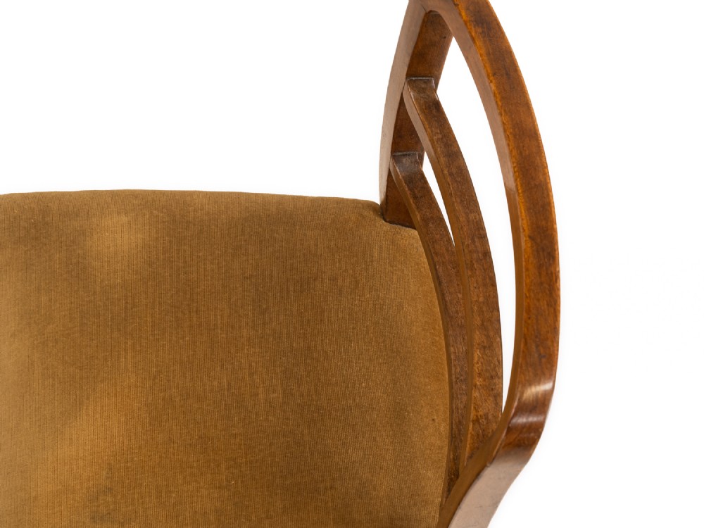Pair of English Art Deco Solid Mahogany Dining Chairs, c.1935 View VII