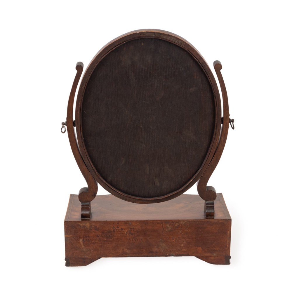 Regency Mahogany Serpentine Dressing Table Mirror, Three Drawers, Boxwood Stringing, c.1805–1825 View XII