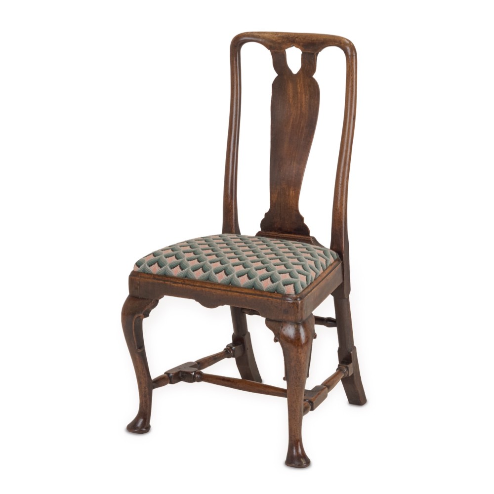 Early 18th Century George I Walnut Side Chair with Needlepoint Seat, c.1710–1730