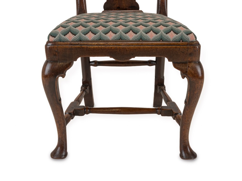 Early 18th Century George I Walnut Side Chair with Needlepoint Seat, c.1710–1730 View IV