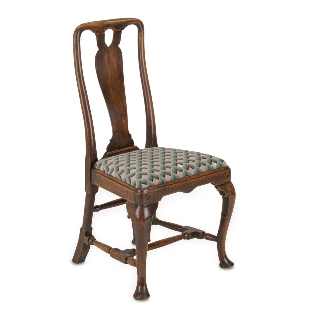 Early 18th Century George I Walnut Side Chair with Needlepoint Seat, c.1710–1730 View V
