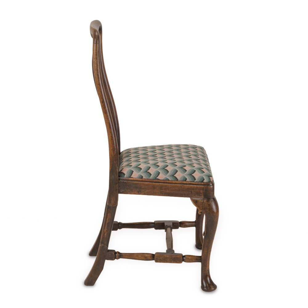 Early 18th Century George I Walnut Side Chair with Needlepoint Seat, c.1710–1730 View VI