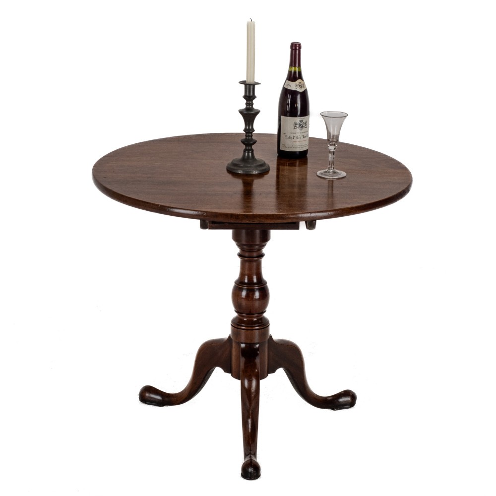 George II–III Period Mahogany Tripod Supper Table, c.1760, Birdcage Action (Mid-18th Century) View III