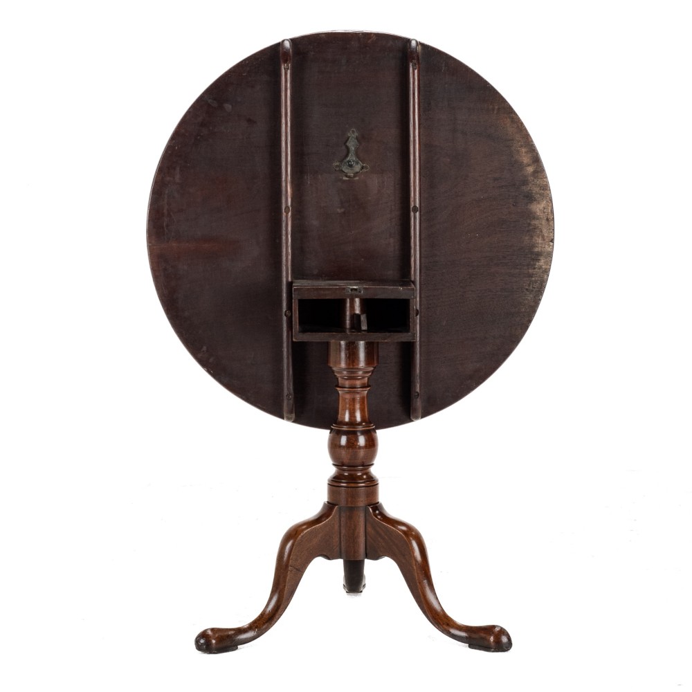 George II–III Period Mahogany Tripod Supper Table, c.1760, Birdcage Action (Mid-18th Century) View VI