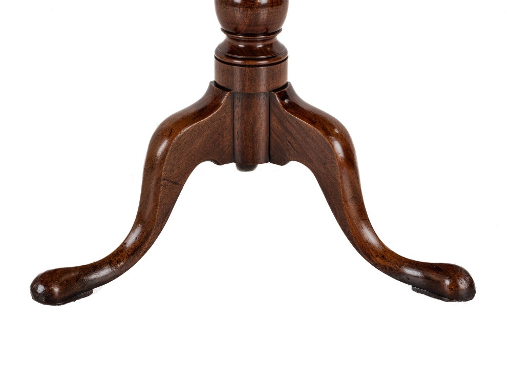 George II–III Period Mahogany Tripod Supper Table, c.1760, Birdcage Action (Mid-18th Century) View XI