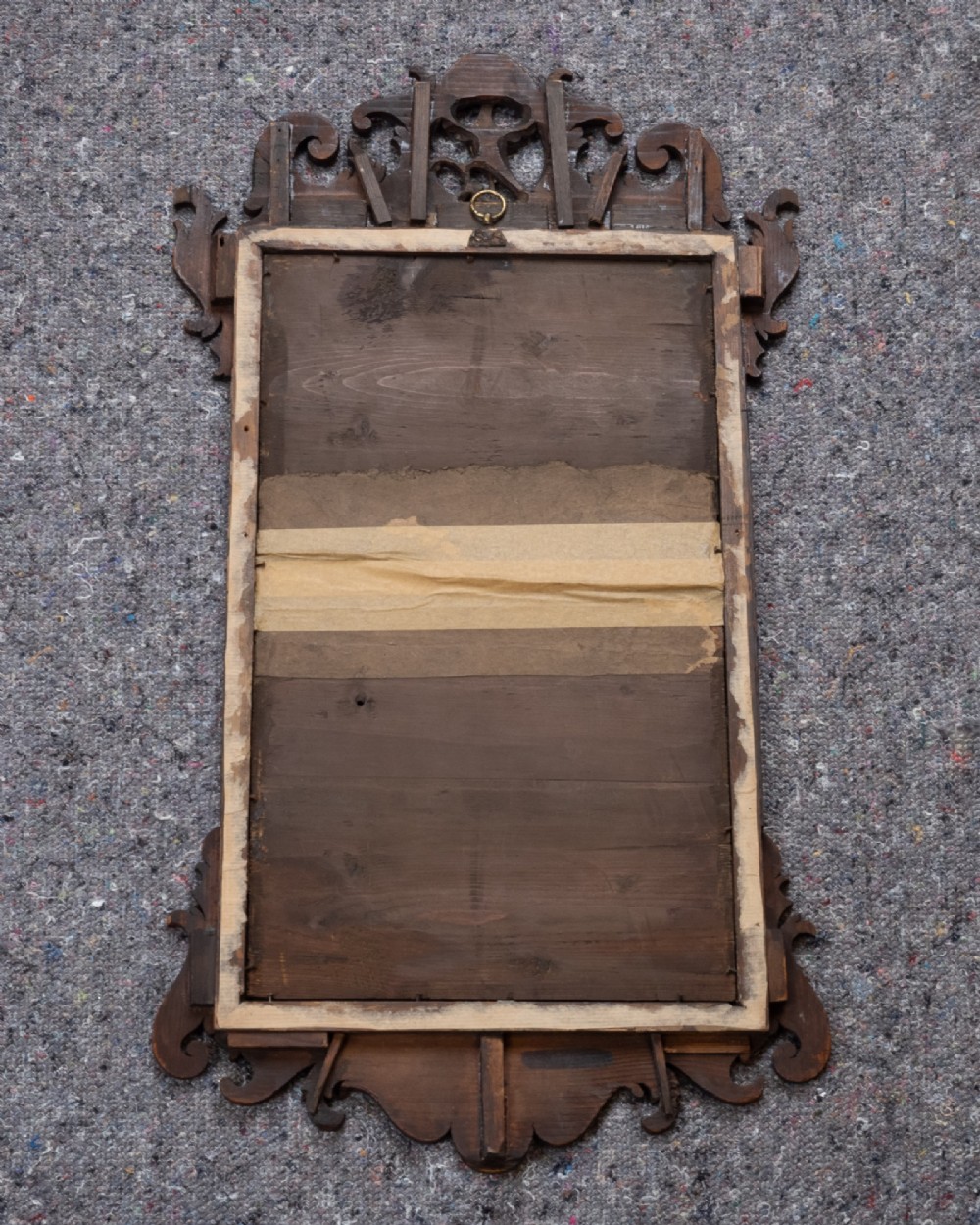 Georgian Chippendale Period Mahogany Fretwork Pier Mirror with Gilt Ho-Ho Bird, c.1760 (George III, Mid-18th Century) View IX