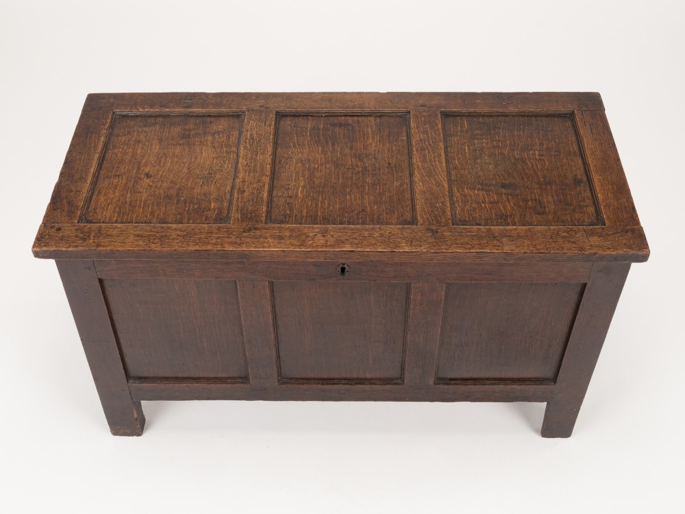 Small George II / George III Oak Panelled Coffer, c.1730–1770 View IV