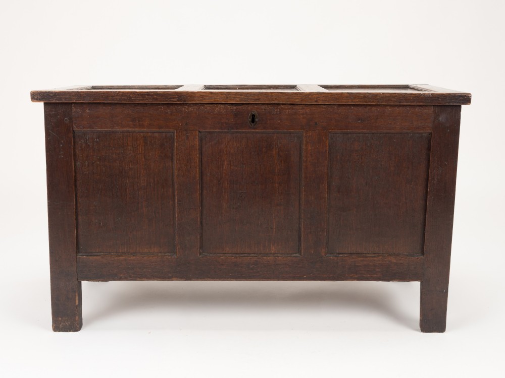 Small George II / George III Oak Panelled Coffer, c.1730–1770 View V