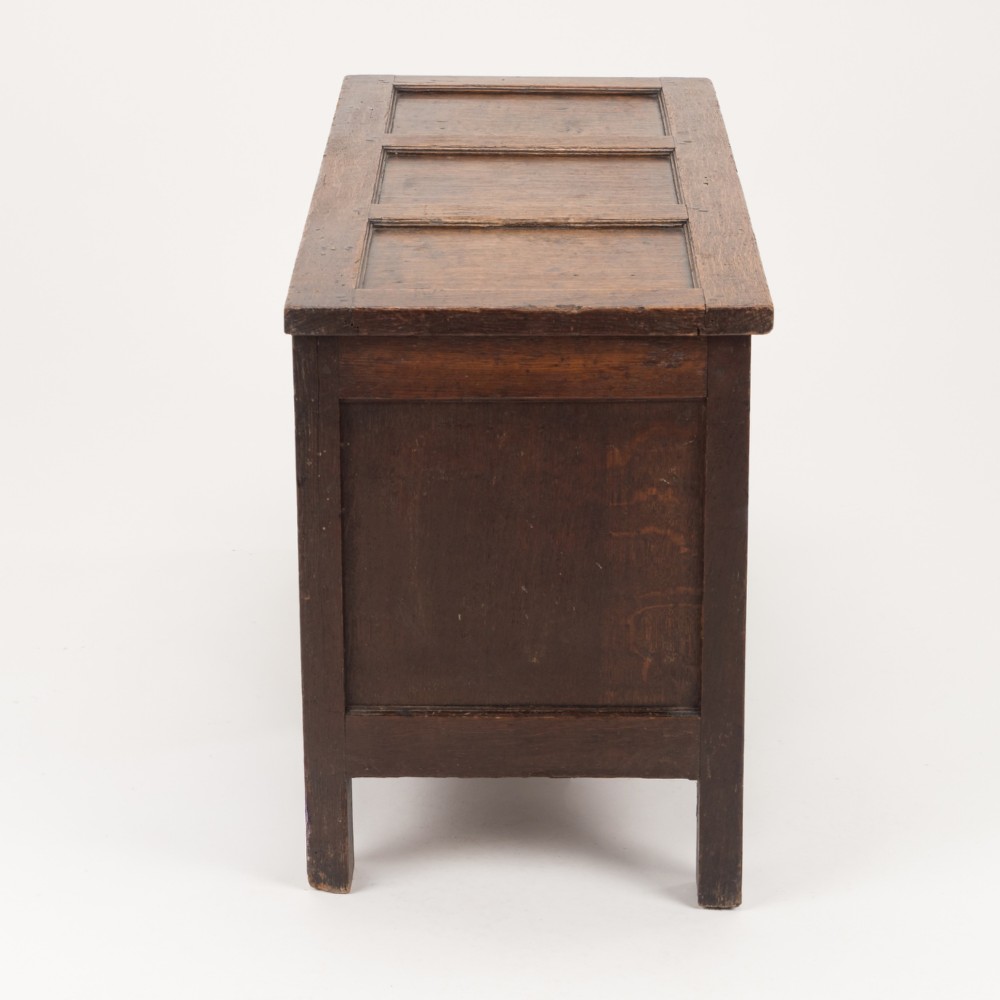 Small George II / George III Oak Panelled Coffer, c.1730–1770 View X