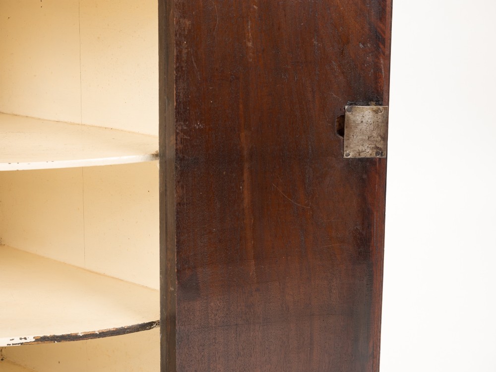 George III Mahogany Bow-Front Hanging Corner Cupboard with Spice Drawers, c.1760–1780 View XI