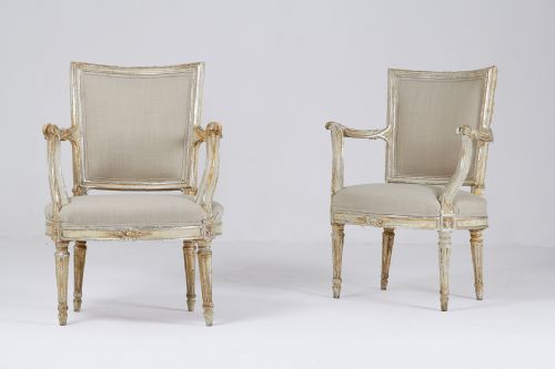 pair of 18th century silver gilt chairs - CATEGORY: ANTIQUE CHAIRS - DATED 18TH CENTURY