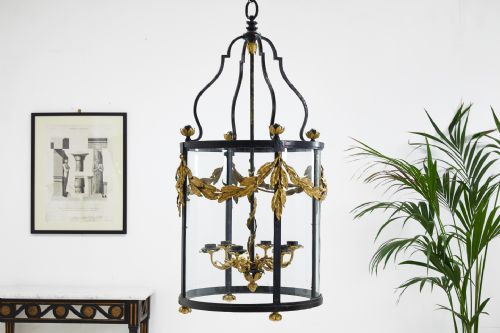 large early 20th century lantern - CATEGORY: ANTIQUE LIGHTING - DATED 1910
