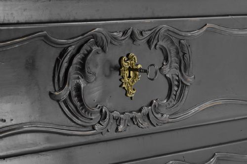 18TH CENTURY EBONISED FRENCH COMMODE - ADDITIONAL PHOTO 3