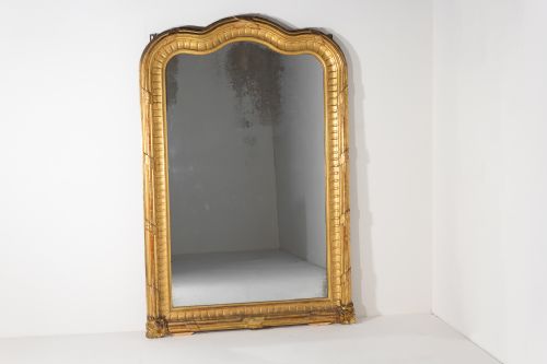 LARGE FRENCH 19TH CENTURY GILT MIRROR - ADDITIONAL PHOTO 1