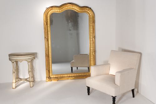 large french 19th century gilt mirror - CATEGORY: ANTIQUE MIRRORS - DATED 19TH CENTURY