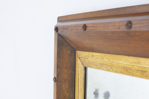 19TH CENTURY FRENCH OAK AND GILDED MIRROR - ADDITIONAL PHOTO 3