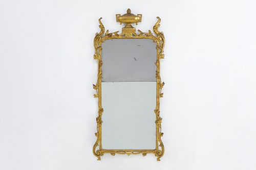 french classical gilt urn mirror - CATEGORY: ANTIQUE MIRRORS - DATED 19TH CENTURY