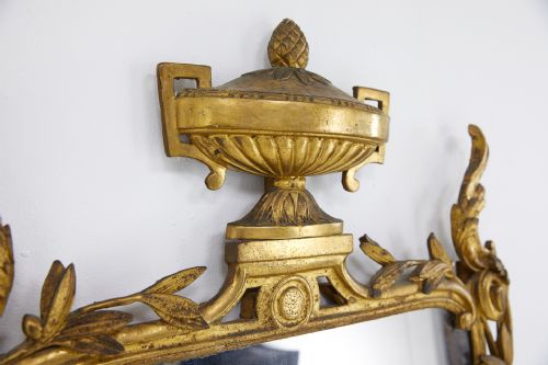 FRENCH CLASSICAL GILT URN MIRROR - ADDITIONAL PHOTO 4