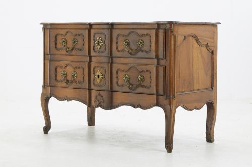 18th century two drawer walnut commode - CATEGORY: ANTIQUE CHEST OF DRAWERS - DATED 18TH CENTURY