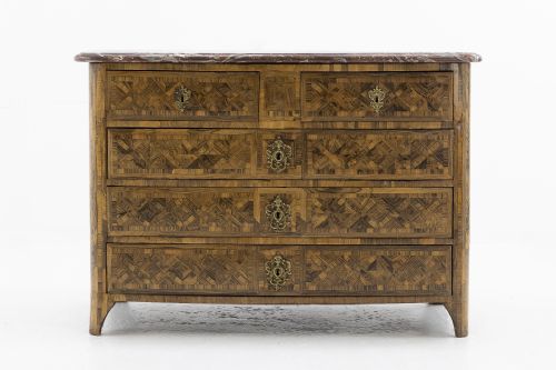18th century french parquetry commode - CATEGORY: ANTIQUE CHEST OF DRAWERS - DATED 18TH CENTURY