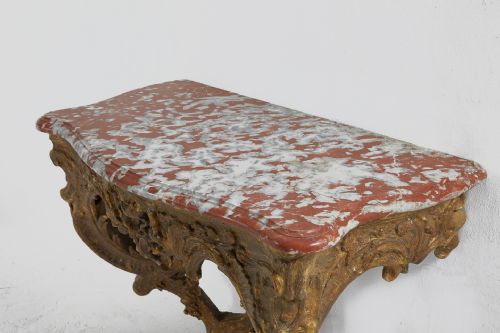 18TH CENTURY FRENCH GILT CONSOLE WITH MARBLE TOP - ADDITIONAL PHOTO 2