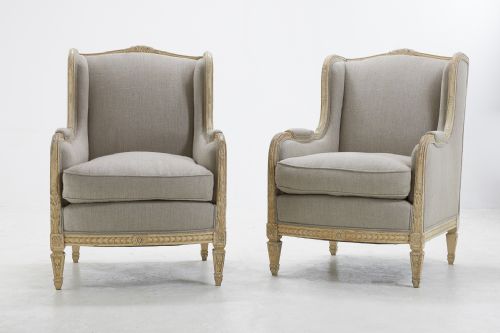 GRAND SCALE 19TH CENTURY PAINTED ARMCHAIRS - ADDITIONAL PHOTO 1