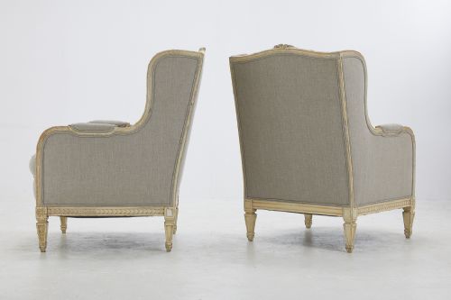 GRAND SCALE 19TH CENTURY PAINTED ARMCHAIRS - ADDITIONAL PHOTO 2