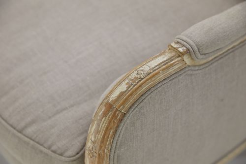 GRAND SCALE 19TH CENTURY PAINTED ARMCHAIRS - ADDITIONAL PHOTO 4