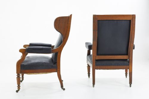 PAIR OF GRAND SCALE 19TH CENTURY FRENCH ARMCHAIRS - ADDITIONAL PHOTO 1