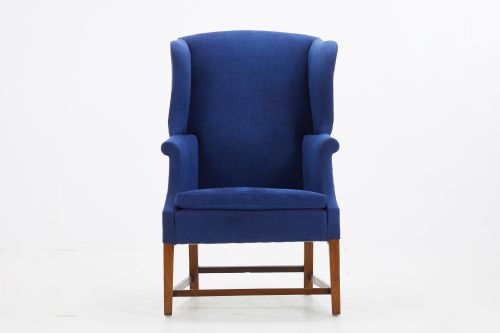 EDWARDIAN MAHOGANY WING ARMCHAIR - ADDITIONAL PHOTO 1