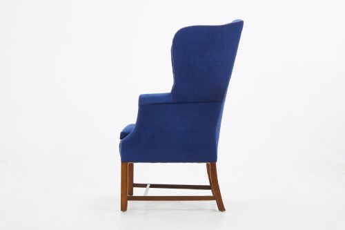 EDWARDIAN MAHOGANY WING ARMCHAIR - ADDITIONAL PHOTO 2