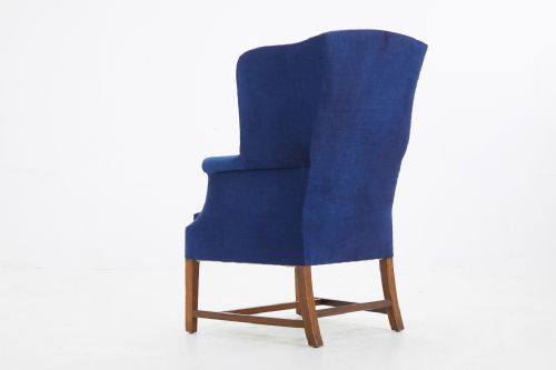 EDWARDIAN MAHOGANY WING ARMCHAIR - ADDITIONAL PHOTO 3