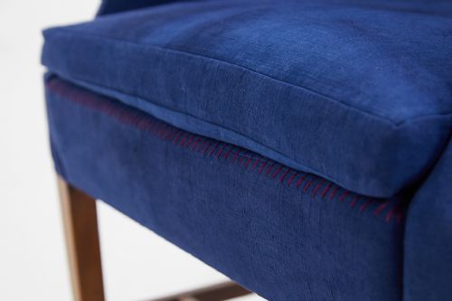 EDWARDIAN MAHOGANY WING ARMCHAIR - ADDITIONAL PHOTO 5
