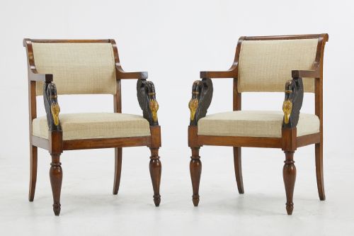 pair of early 19th century italian chairs - CATEGORY: ANTIQUE CHAIRS - DATED 19TH CENTURY