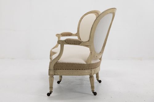 FRENCH 19TH CENTURY PAINTED SOFA - ADDITIONAL PHOTO 4