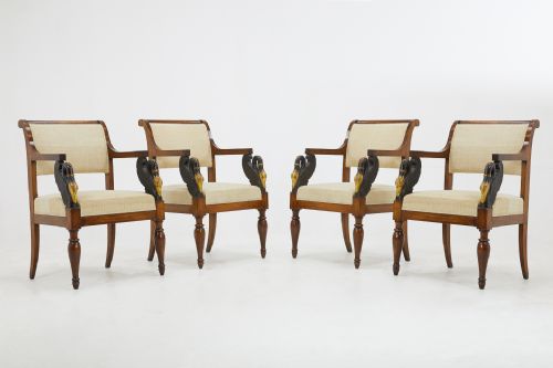 set of four early 19th century italian chairs - CATEGORY: ANTIQUE CHAIRS - DATED 19TH CENTURY