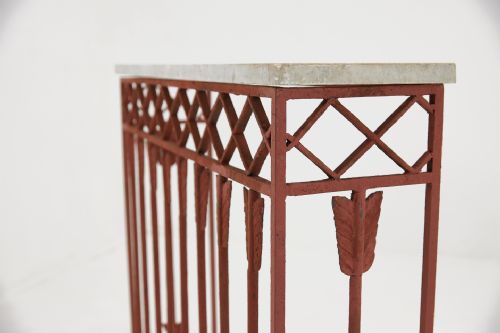 PAIR OF FRENCH 19TH CENTURY IRON CONSOLES - ADDITIONAL PHOTO 4