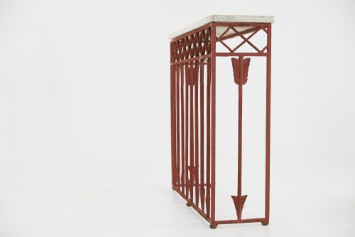 PAIR OF FRENCH 19TH CENTURY IRON CONSOLES - ADDITIONAL PHOTO 6