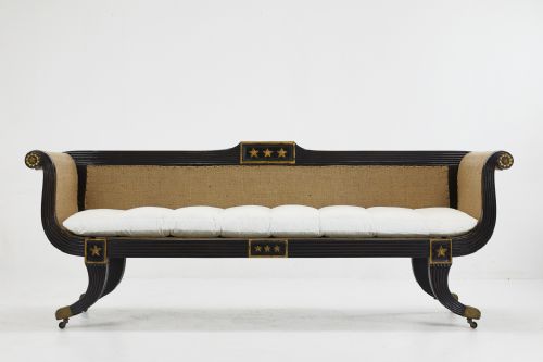 early 19th century ebonised sofa - CATEGORY: ANTIQUE SOFAS - DATED 19TH CENTURY
