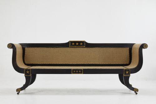 EARLY 19TH CENTURY EBONISED SOFA - ADDITIONAL PHOTO 1