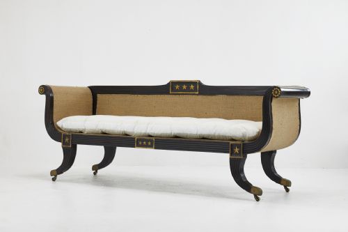 EARLY 19TH CENTURY EBONISED SOFA - ADDITIONAL PHOTO 2