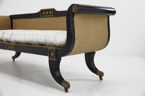 EARLY 19TH CENTURY EBONISED SOFA - ADDITIONAL PHOTO 4