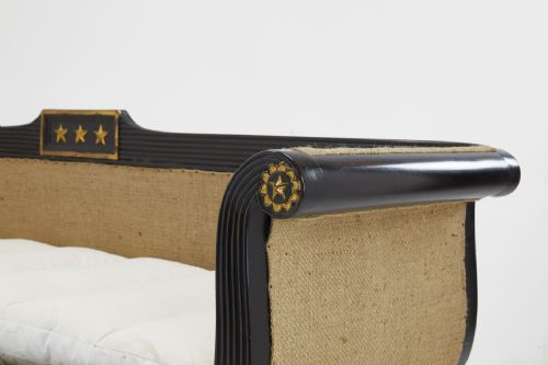 EARLY 19TH CENTURY EBONISED SOFA - ADDITIONAL PHOTO 5